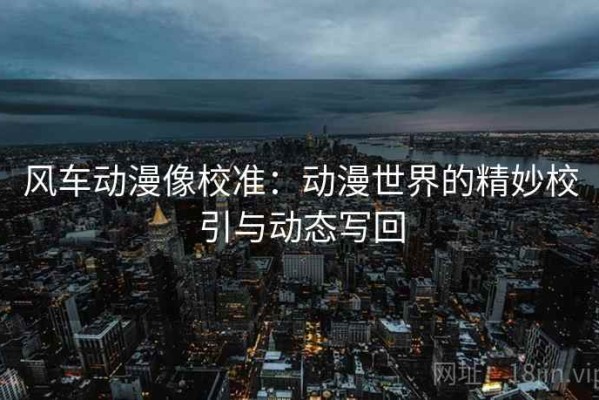 风车动漫像校准：动漫世界的精妙校引与动态写回