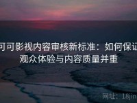 可可影视内容审核新标准：如何保证观众体验与内容质量并重