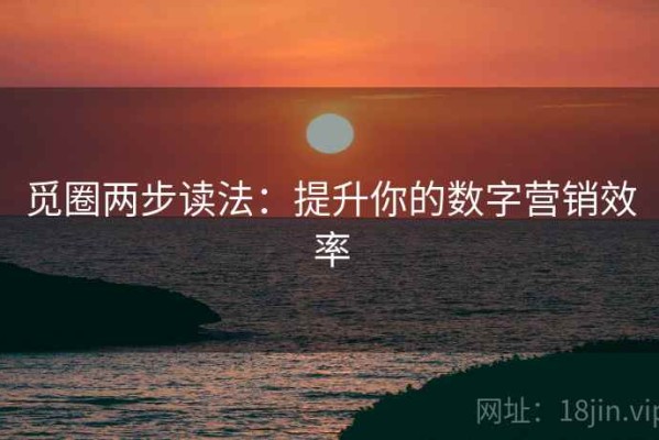 觅圈两步读法：提升你的数字营销效率