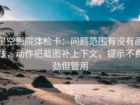 星空影院体检卡：问题范围有没有画线，动作把截图补上下文，提示不费劲但管用
