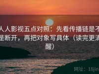 人人影视五点对照：先看传播链是不是断开，再把对象写具体（读完更清醒）