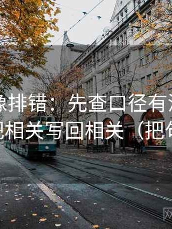 黑料网像排错：先查口径有没有写明白，再把相关写回相关（把句子说白）