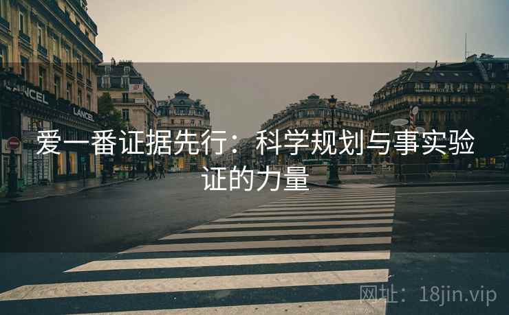 爱一番证据先行:科学规划与事实验证的力量 爱一番证据先行:科学规划与事实验证的力量