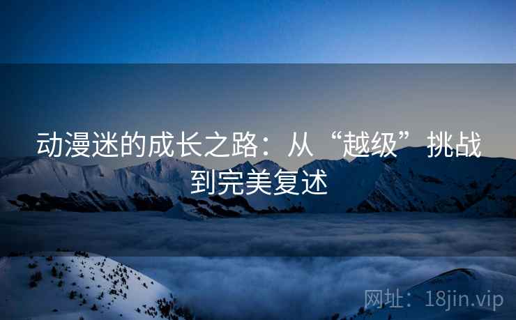 动漫迷的成长之路:从“越级”挑战到完美复述 动漫迷的成长之路:从“越级”挑战到完美复述